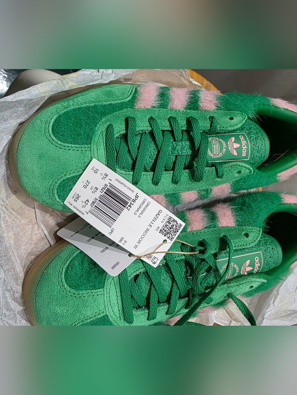 adidas Gazelle IndoorGreen Glow Pink (Women's)